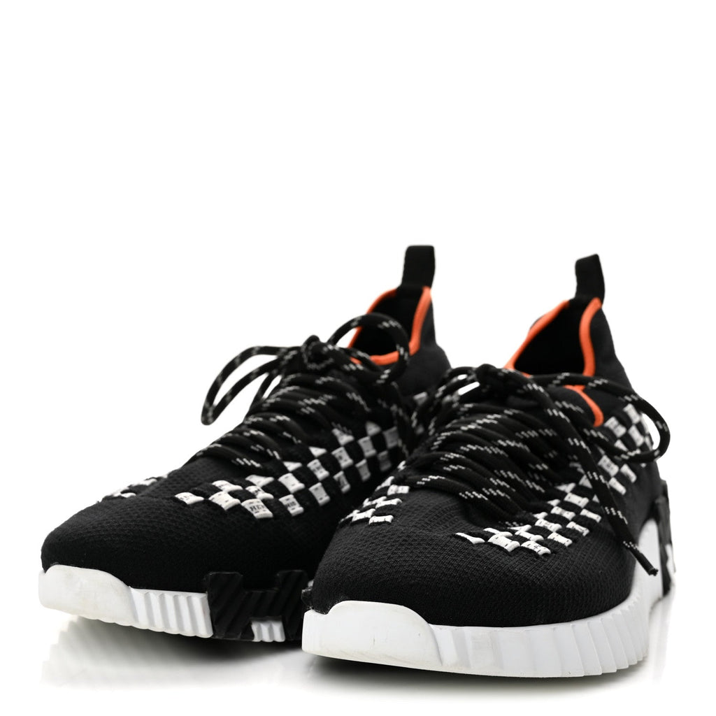 Knit Womens Flex Bolduc Sneakers 35 Black White