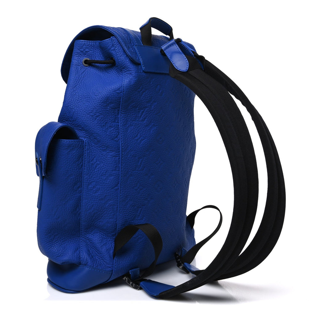 Taurillon Monogram Christopher MM Backpack Blue