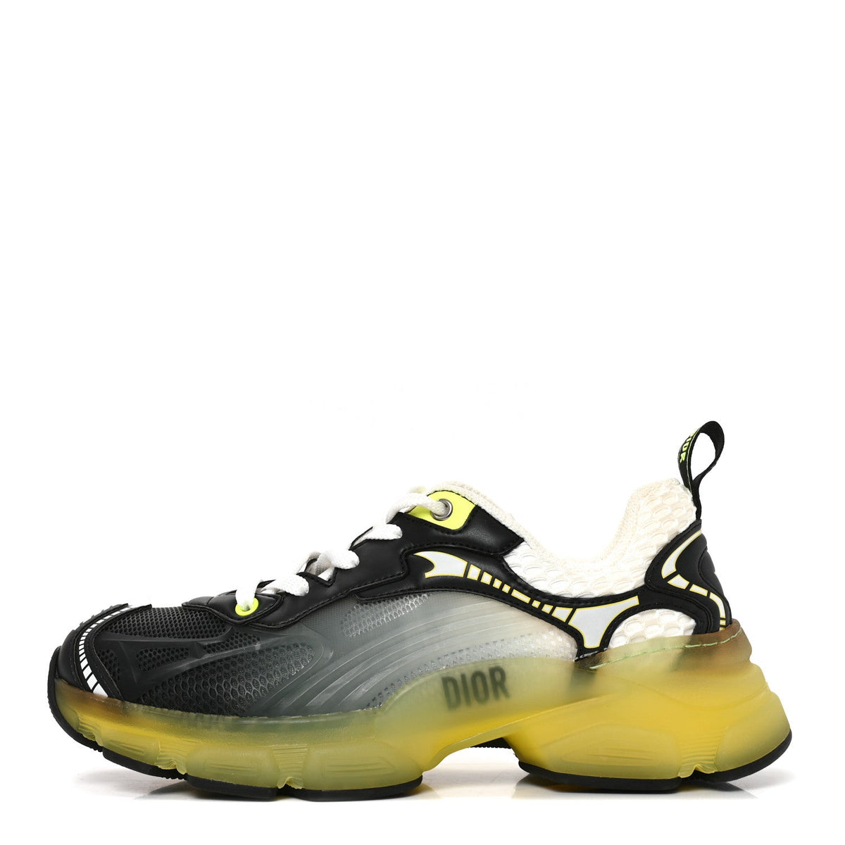 Matte Technical Fabric Mesh Dior Vibe Sneakers 37.5 White Yellow