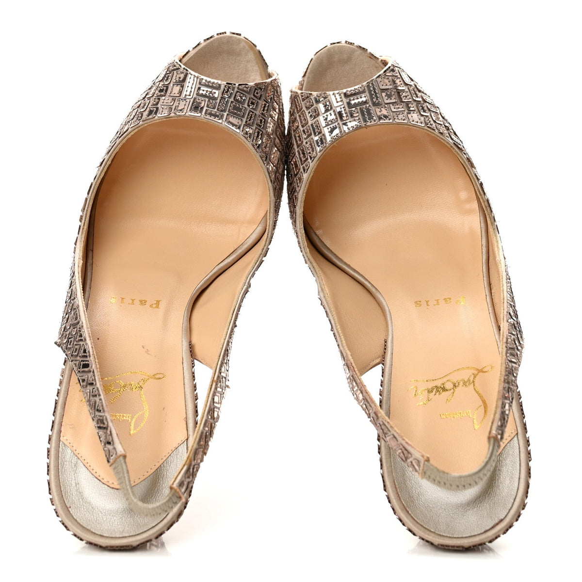 Satin Mosaique No Prive 120 Pumps 37.5 Silver