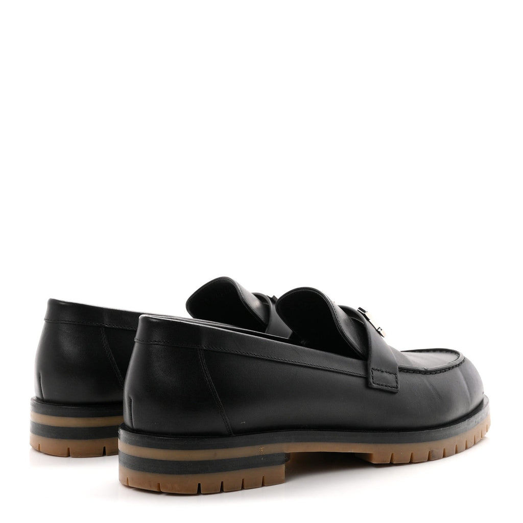 Calfskin Womens Faubourg Loafers 40 Black