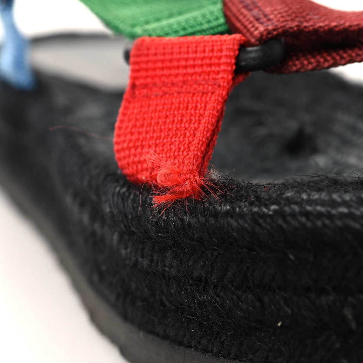 Raffia Paula's Ibiza Strappy Espadrille Sandals 40 Black Multicolor