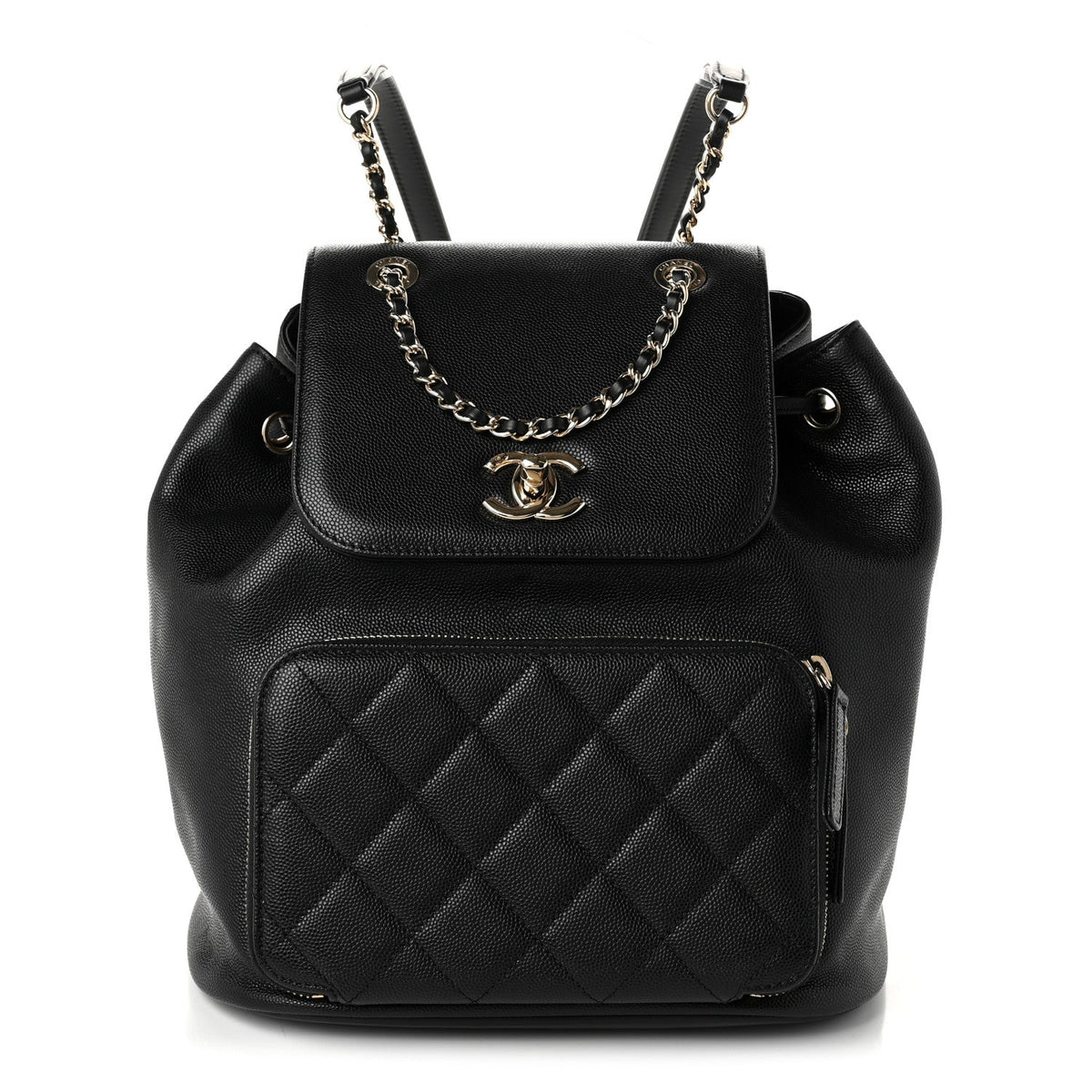 Caviar Quilted Business Affinity Backpack Black