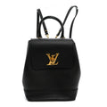 Calfskin Lockme Mini Backpack Black
