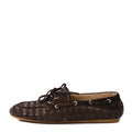 Scamosciato Nappa Aviator Woven Boat Shoes 40 Moro
