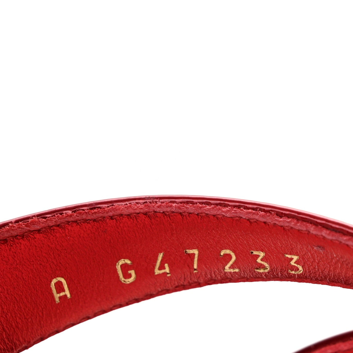 Laminated Calfskin Block Heel Sandals 37.5 Red