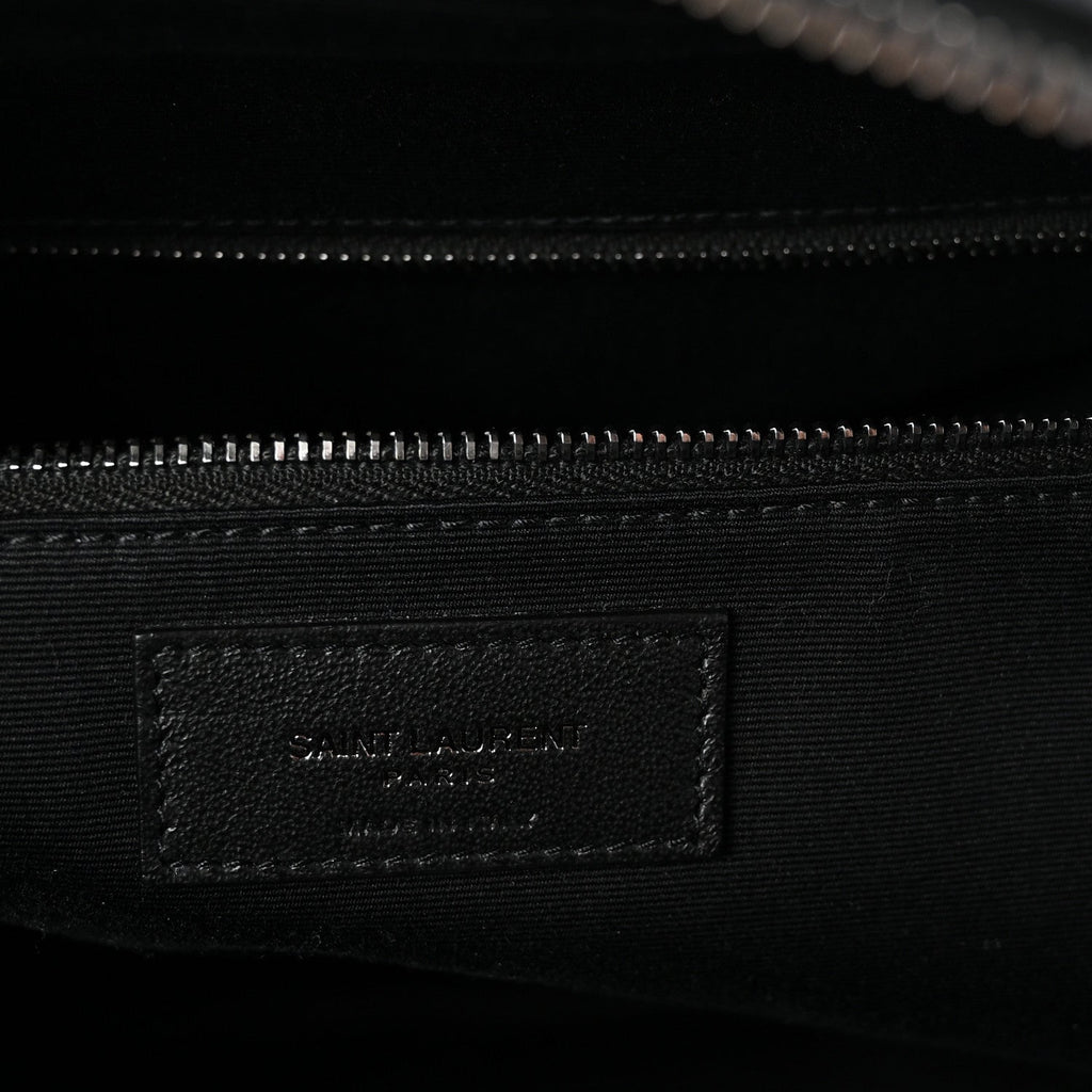 Calfskin Medium Miles Logo Bowler Duffel Bag Black