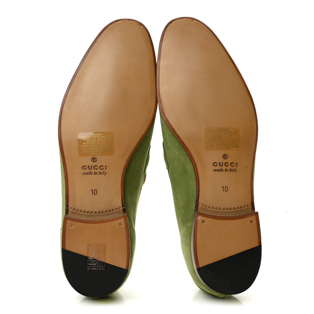 Suede Horsebit Mens Jordaan Loafers 10 Light Green