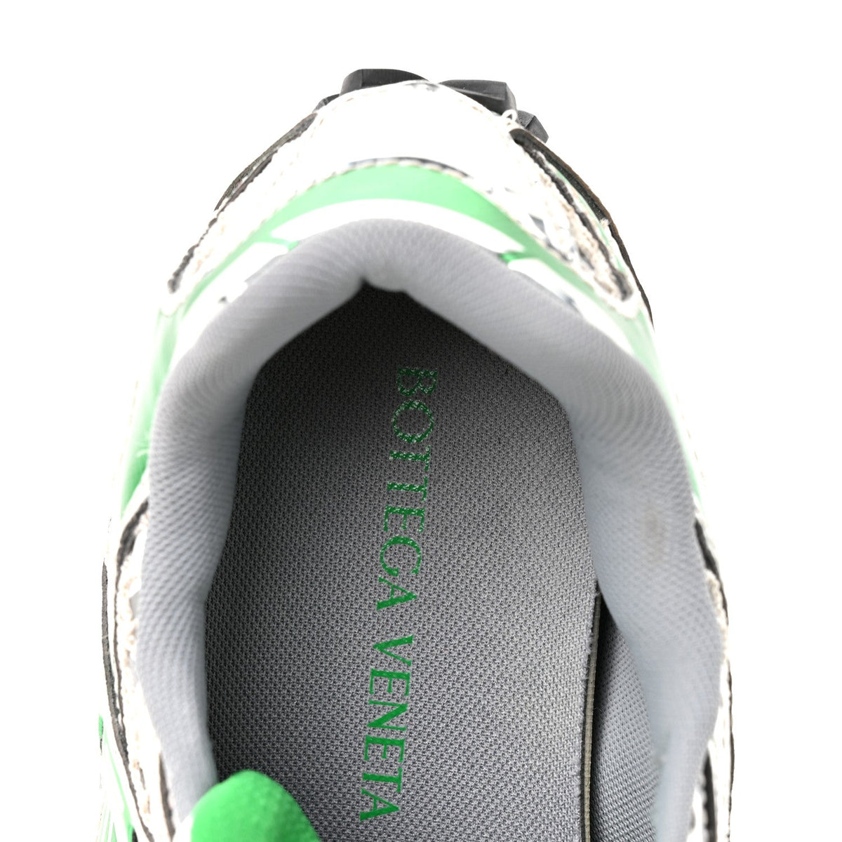 Fishnet Fabric Orbit Sneakers 37 Green Silver