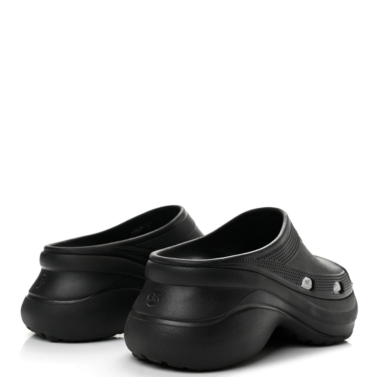 X CROCS Rubber Womens Pool Slides 36 Black