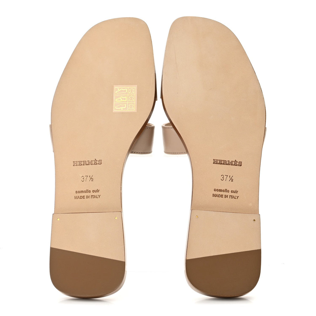 Box Calfskin Oran Sandals 37.5 Camel