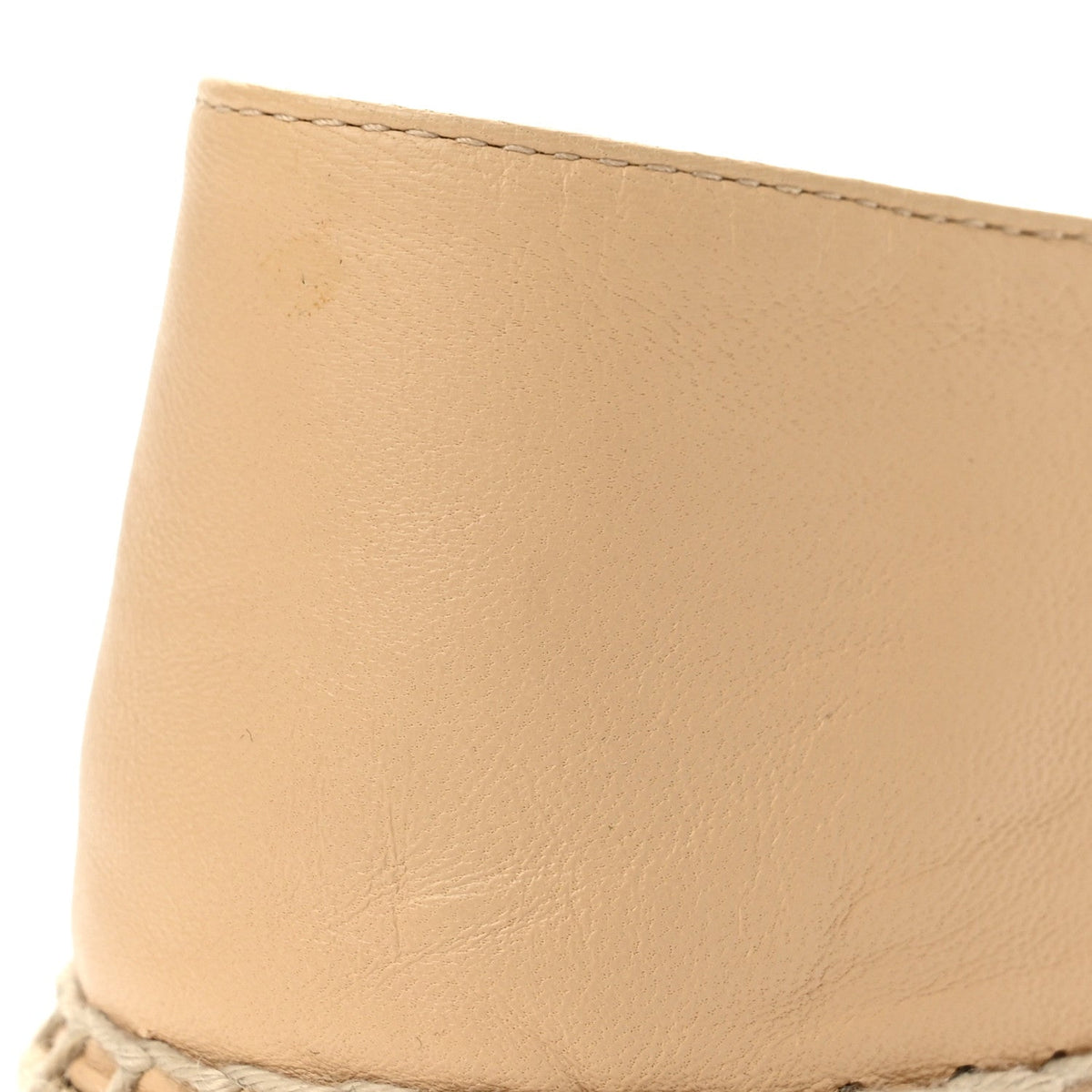 Lambskin CC Espadrilles 36 Beige Black