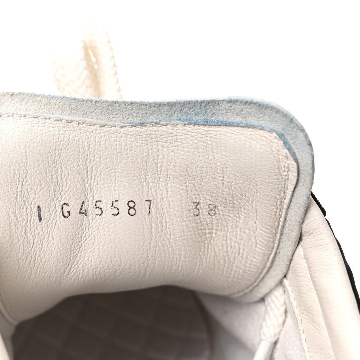 Nylon Suede Kidskin Calfskin Logo Sneakers 38 Black White