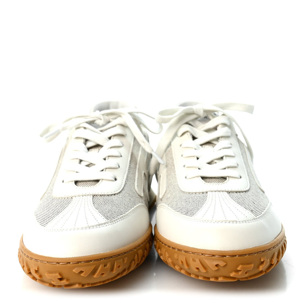 Canvas Nappa Jet Sneakers 40 Prunoir White