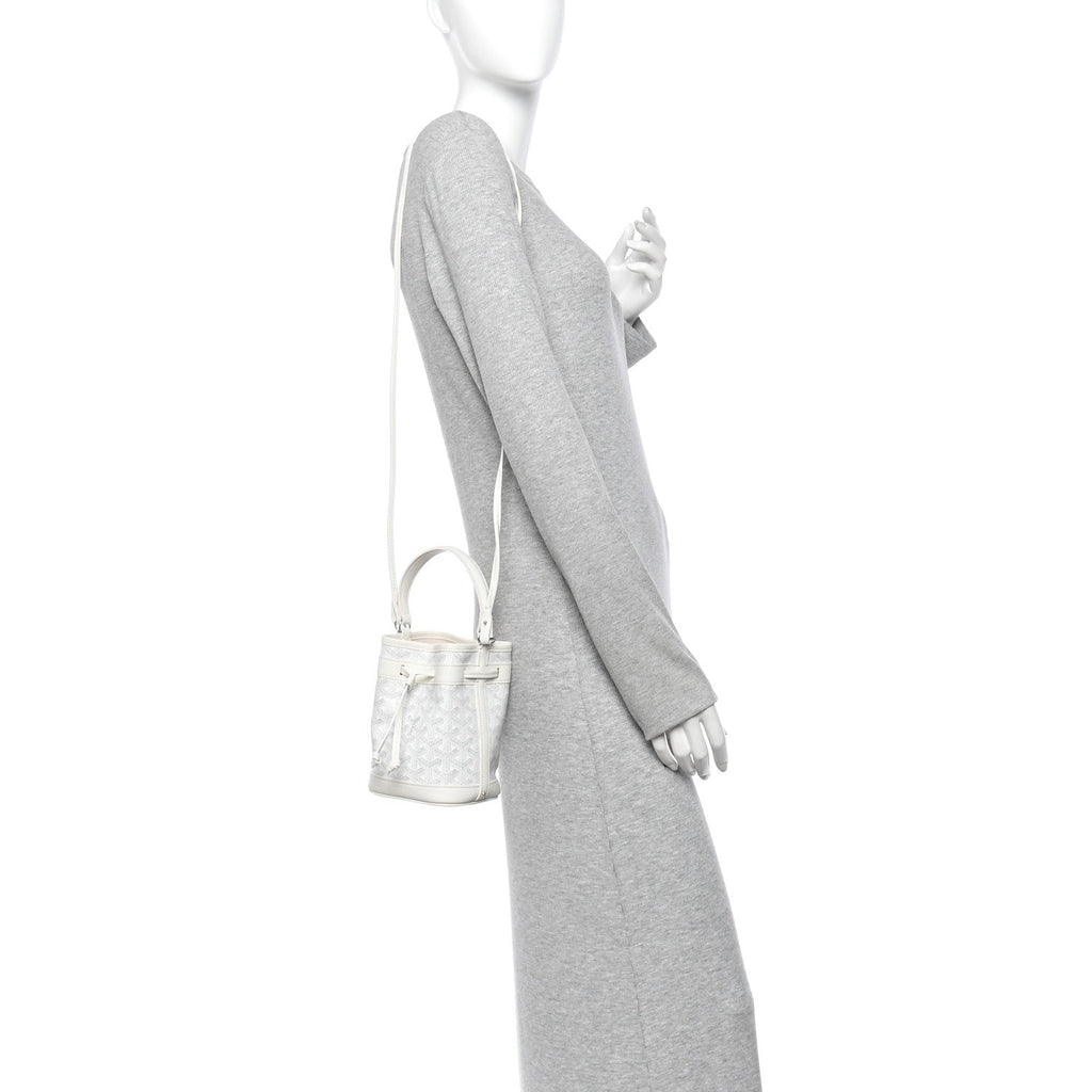 Goyardine Petit Flot Mini Bucket Bag White