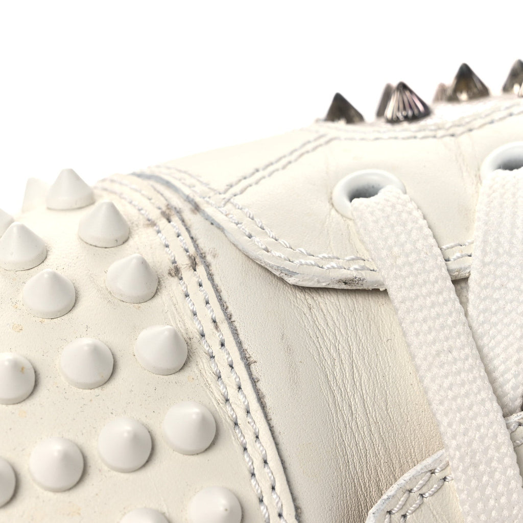 Nappa Laminato Dino Spikes Mens Yang Louis Flat Sneakers 45 Latte Silver
