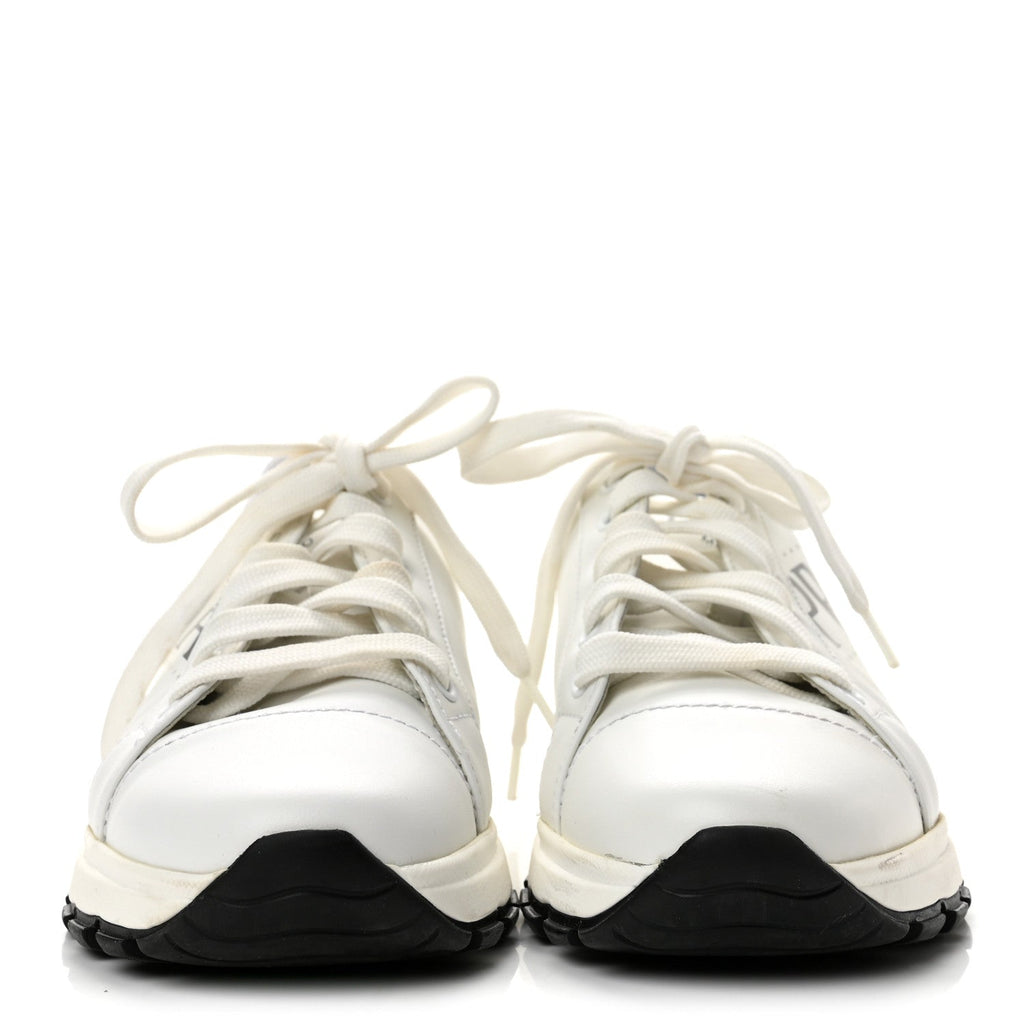 Vitello Soft Logo Sneakers 36 White