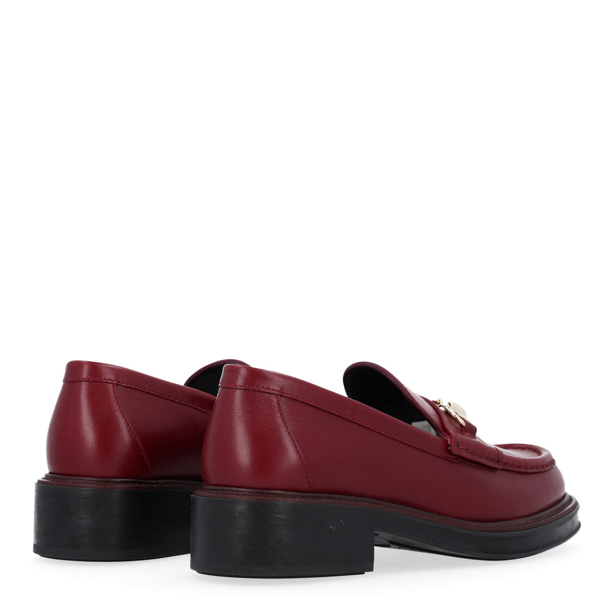 Cordovan Lux Womens Horsebit 45mm Platform Loafers 38.5 Vintage Bordeaux