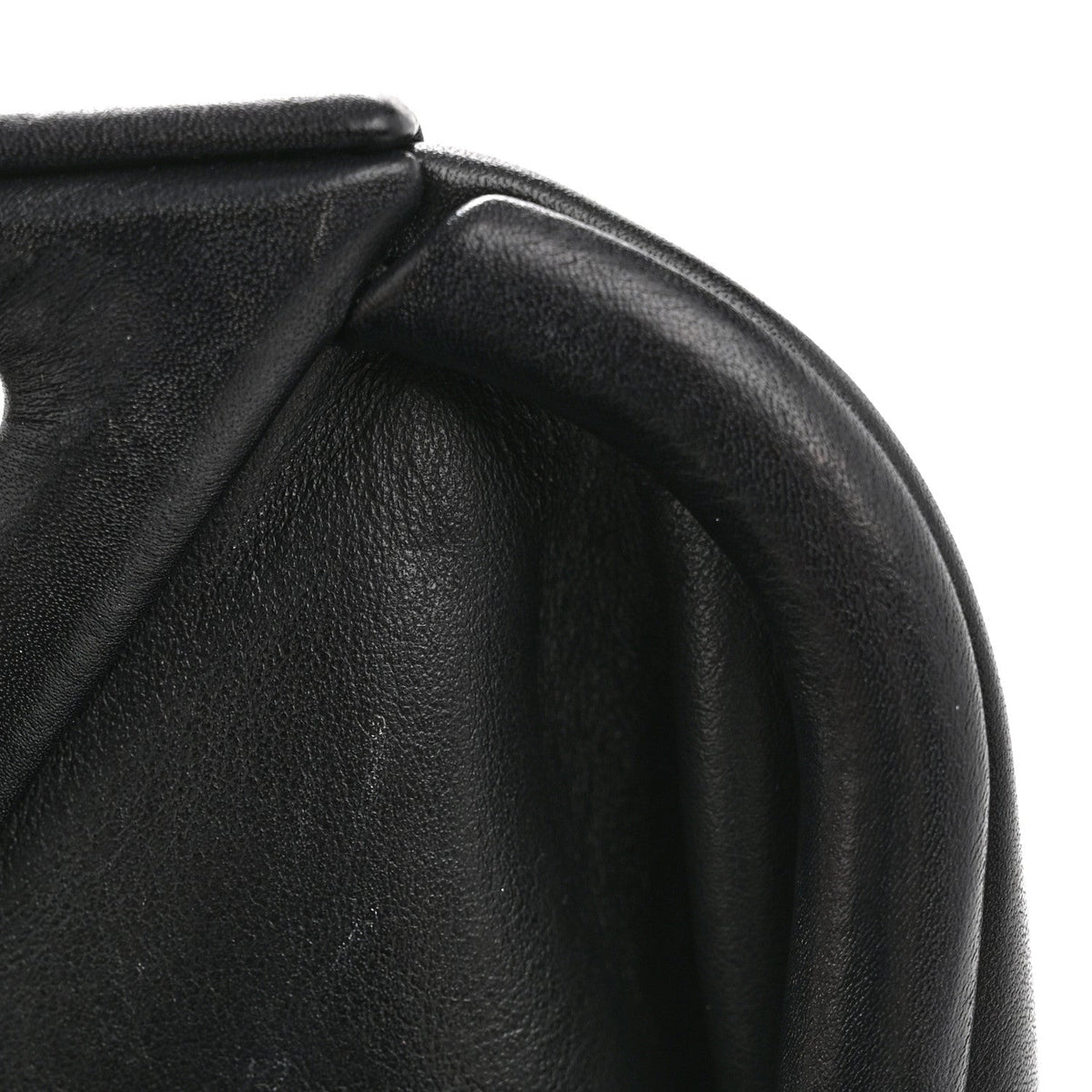 Calfskin Small The Point Triangle Bag Black
