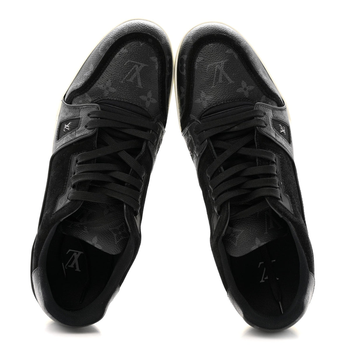 Monogram Eclipse Mens LV Trainer Sneakers 10 Black