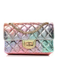 Metallic Goatskin Quilted Mini 2.55 Reissue Flap Multicolor