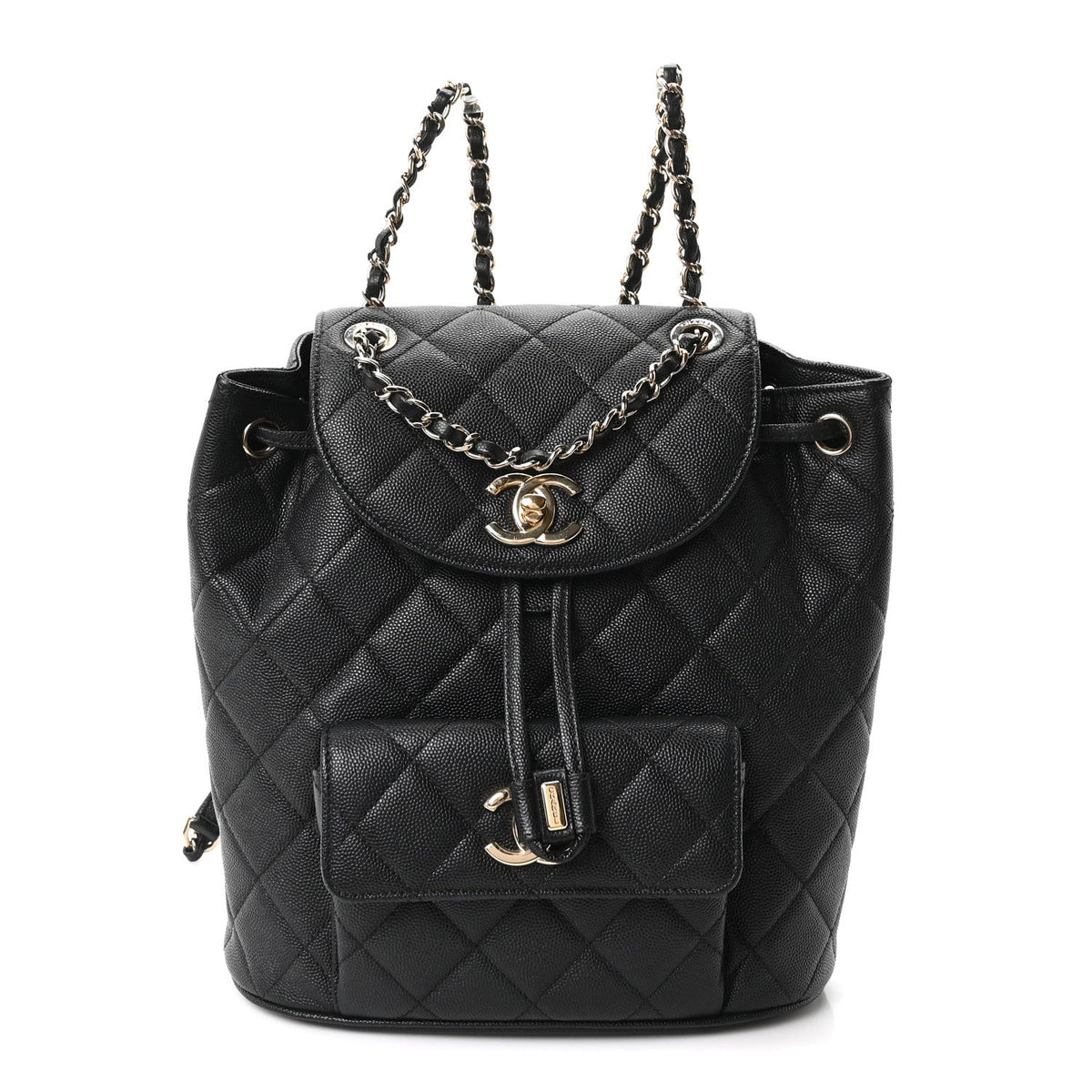 Caviar Quilted Backpack Bag Black
