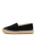 Velvet Grosgrain CC Espadrilles 38 Black