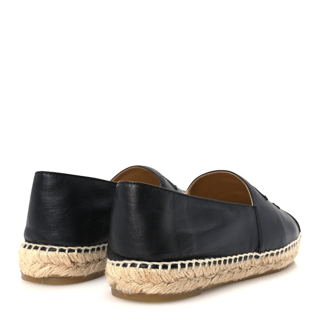 Lambskin CC Espadrilles 39 Black