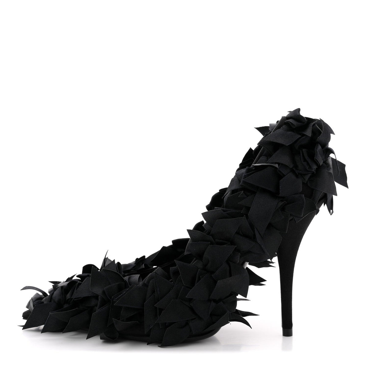 Satin Pointed Marie A Bows All Over 110mm Pumps  35 Black