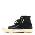 Canvas Distressed Womens Paris High Top Sneakers 38 Black