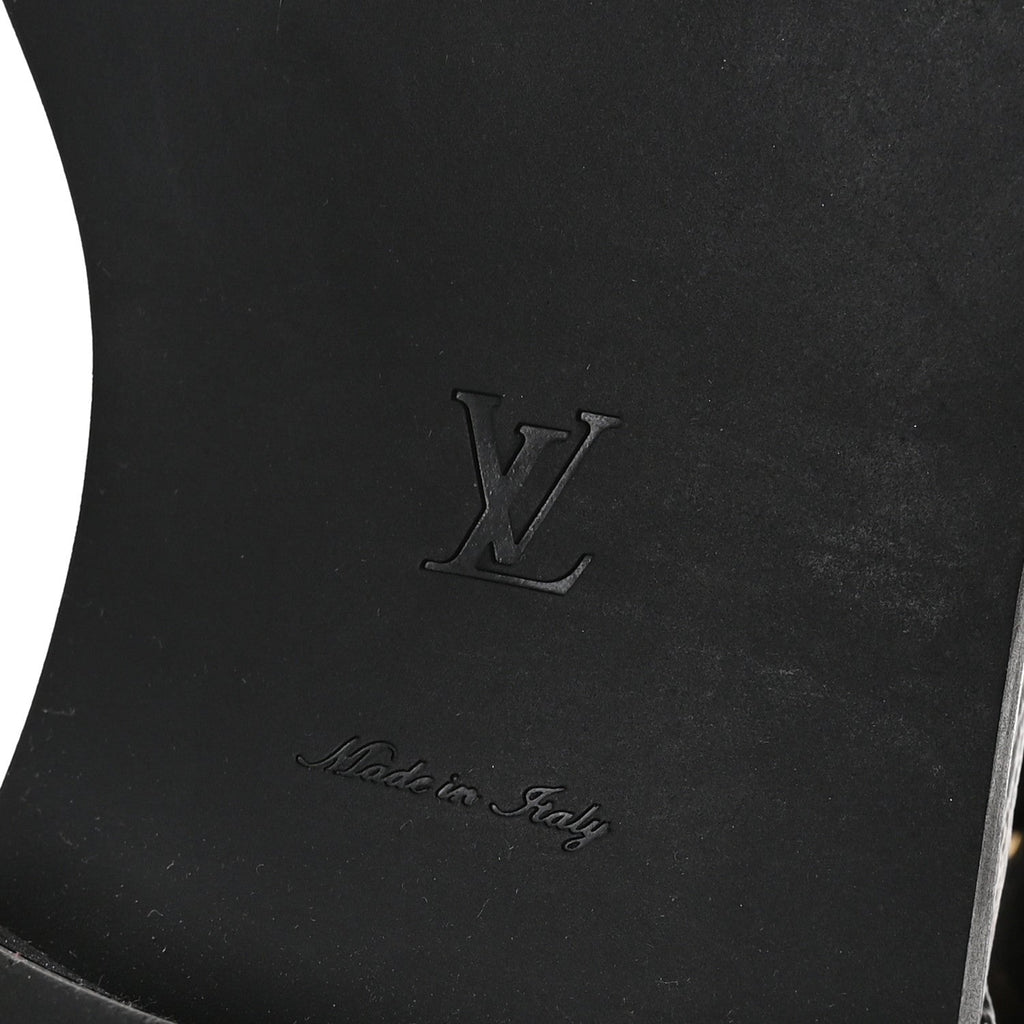 Calfskin Monogram Wonderland Flat Ranger Boots 39 Black