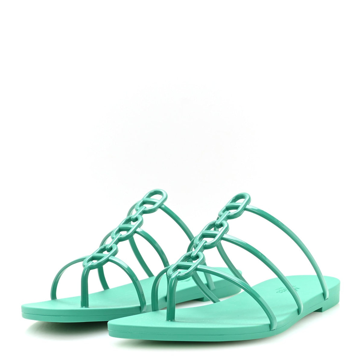 Rubber Womens Mykonos Sandals 36 Vert Tourmaline