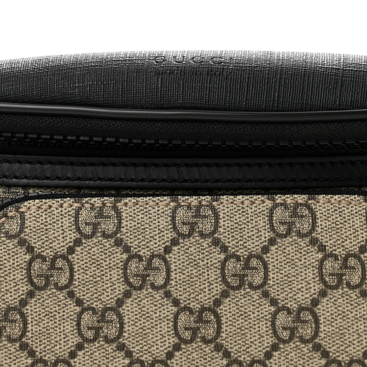 GG Supreme Monogram Belt Bag Black