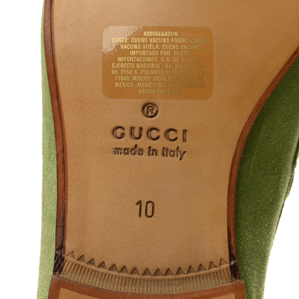 Suede Horsebit Mens Jordaan Loafers 10 Light Green