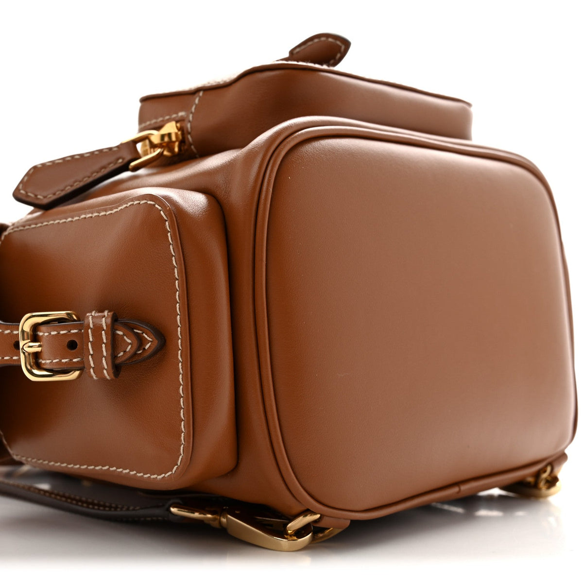 Soft Calfskin Medium Backpack Cognac