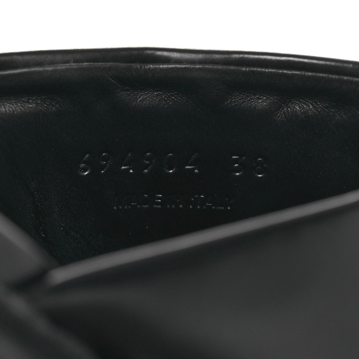 Jive Smooth Calfskin Logo Embossed Womens Tractor Platform 38 Black