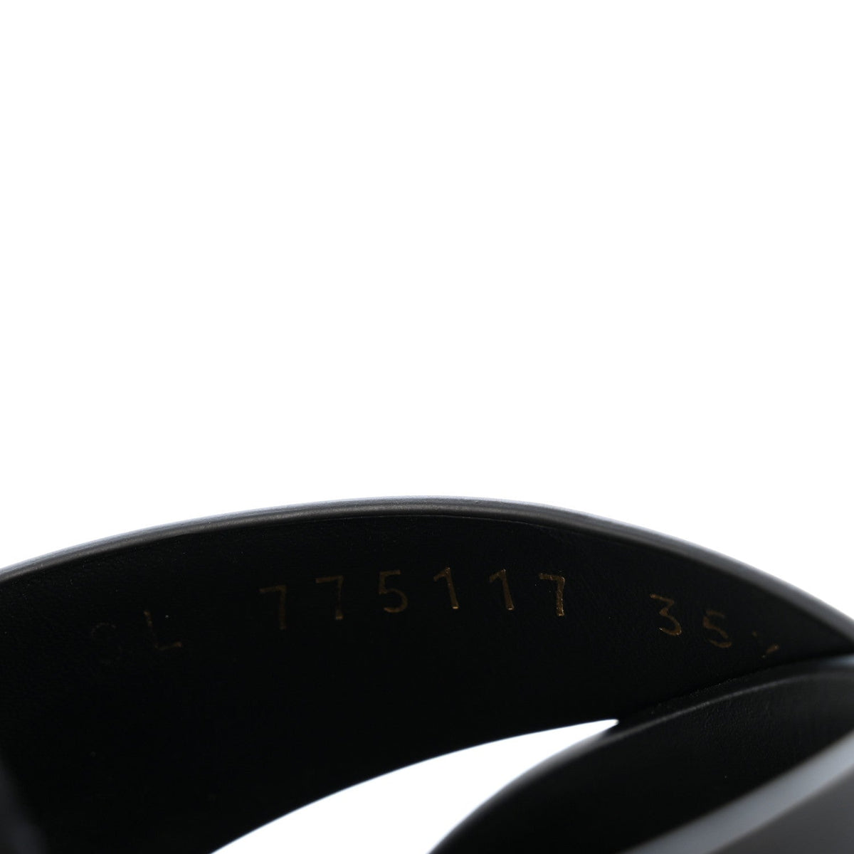 Calfskin Bianca Platform Sandals 35.5 Black