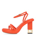 Nappa Baguette Ankle Strap 30/110mm Platform Sandals 38.5 Orange