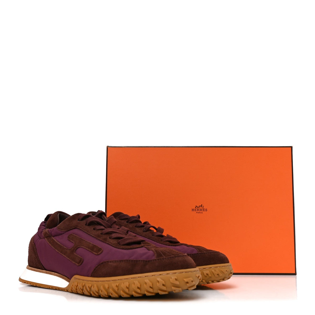 Suede Goatskin Jet Sneakers 37.5 Marron Palissandre