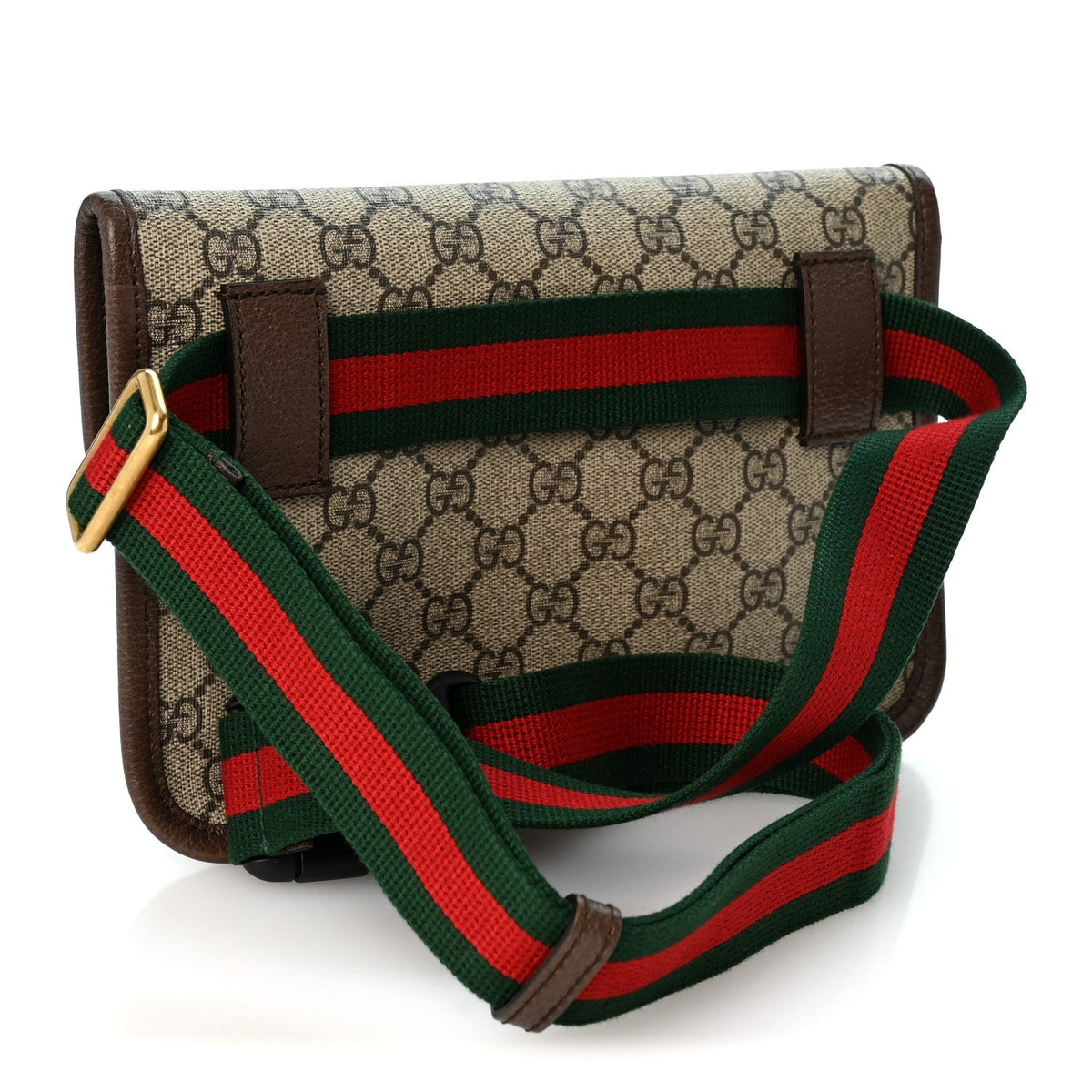 GG Supreme Monogram Neo Vintage Web Belt Bag Brown