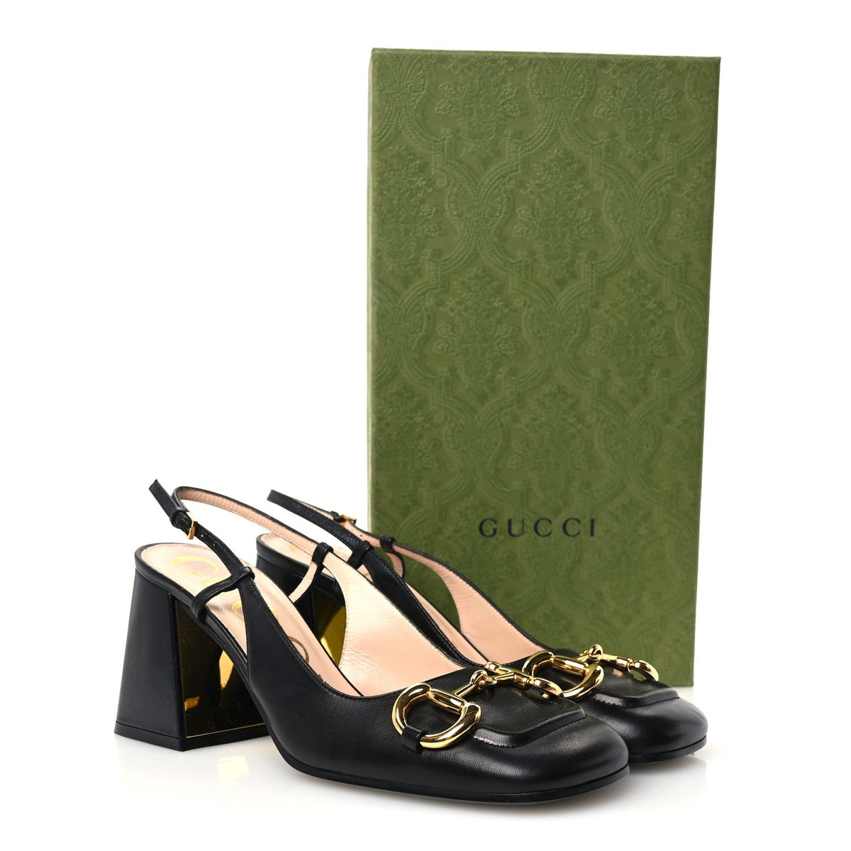 Malaga Kid Horsebit 75mm Slingback Pumps 37 Black