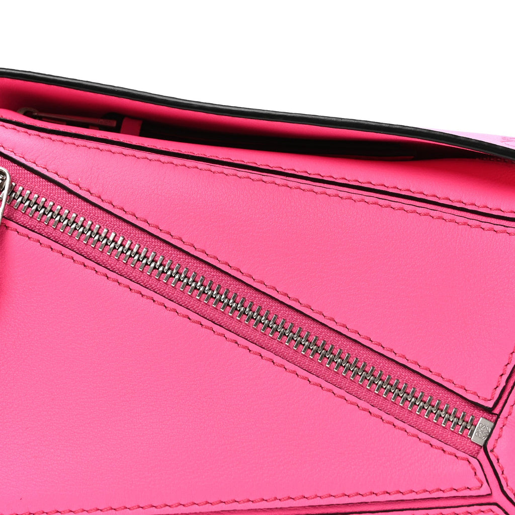 Calfskin Mini Puzzle Bumbag Neon Pink