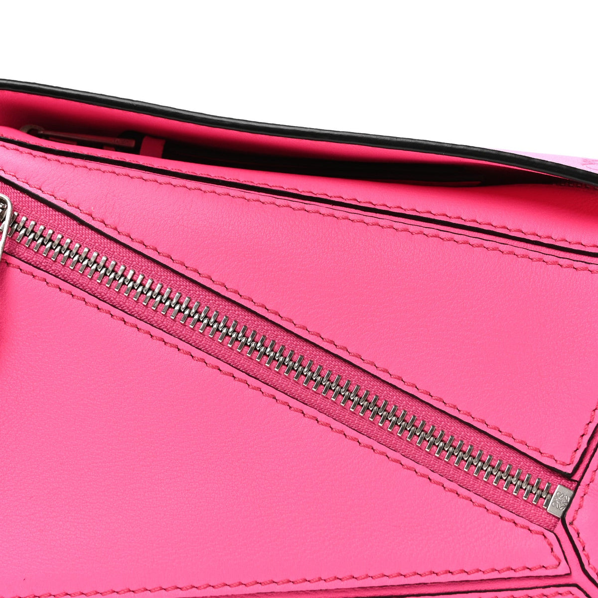 Calfskin Mini Puzzle Bumbag Neon Pink
