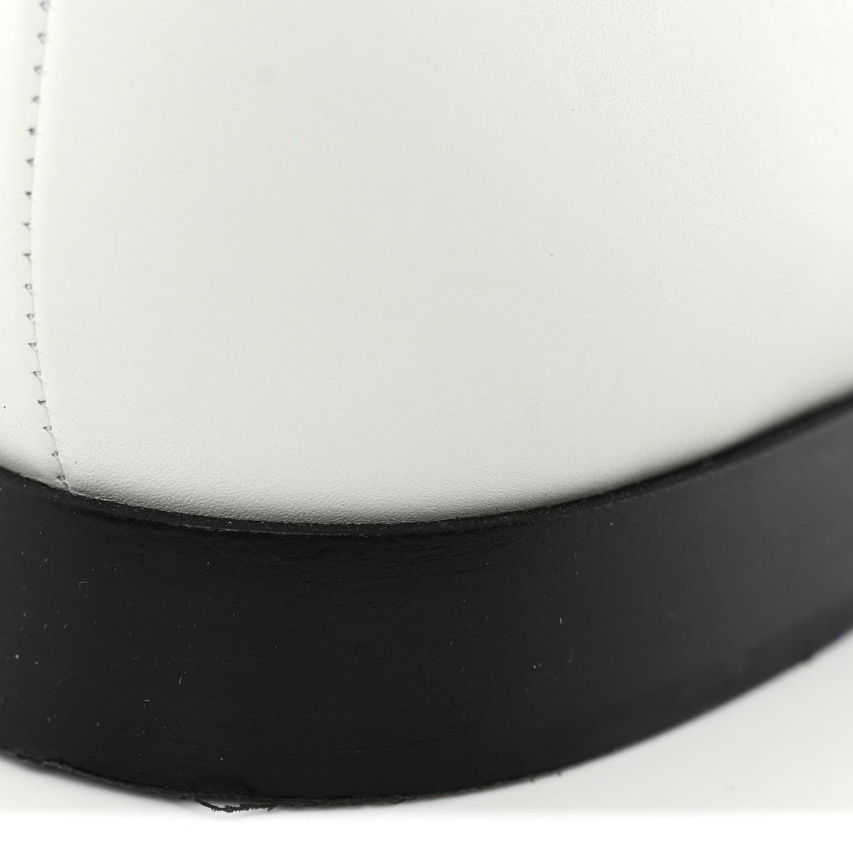 Patent Calfskin Mary Janes Flats 36.5 White Black