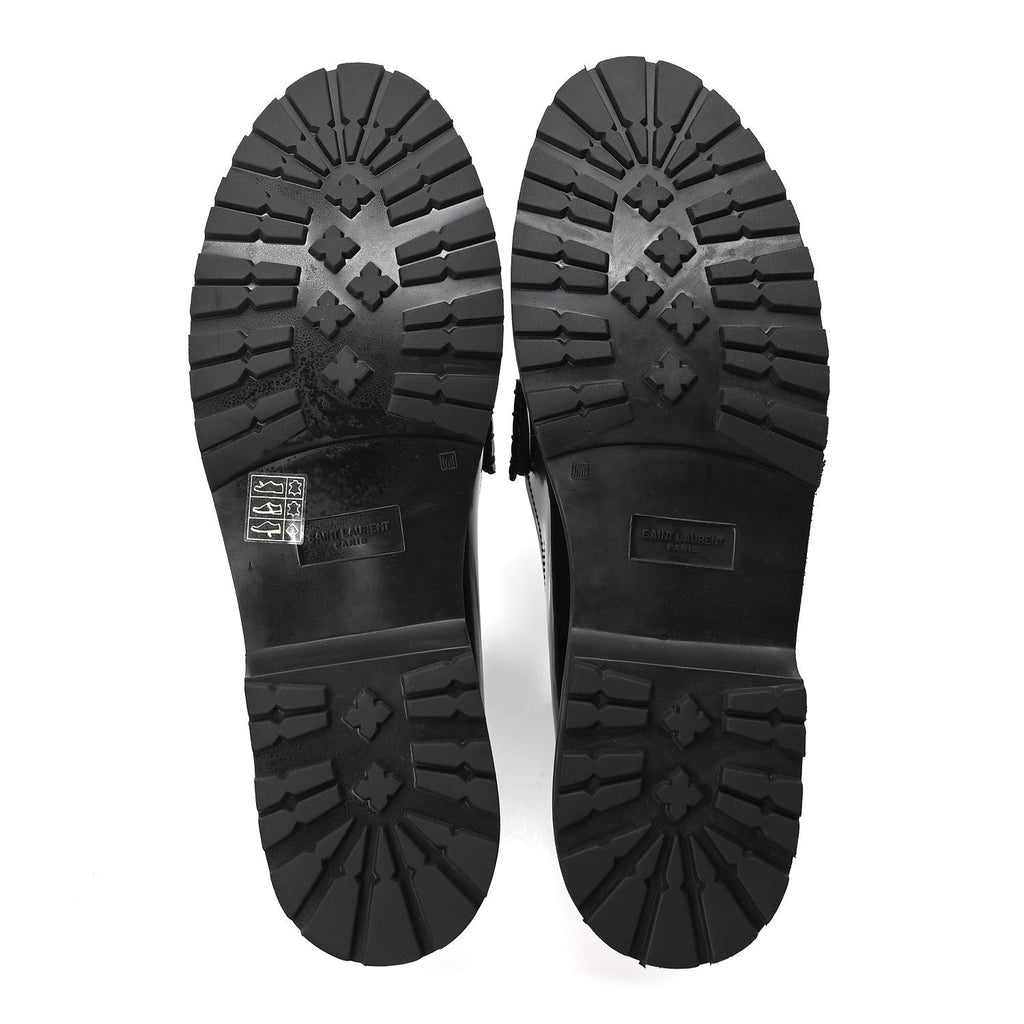 Glazed Calfskin Mens Master Le Loafer 15 Moccassins 43 Black