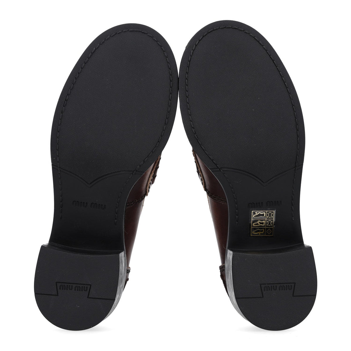 Vitello Deco Penny Platform Loafers 35.5 Ebano