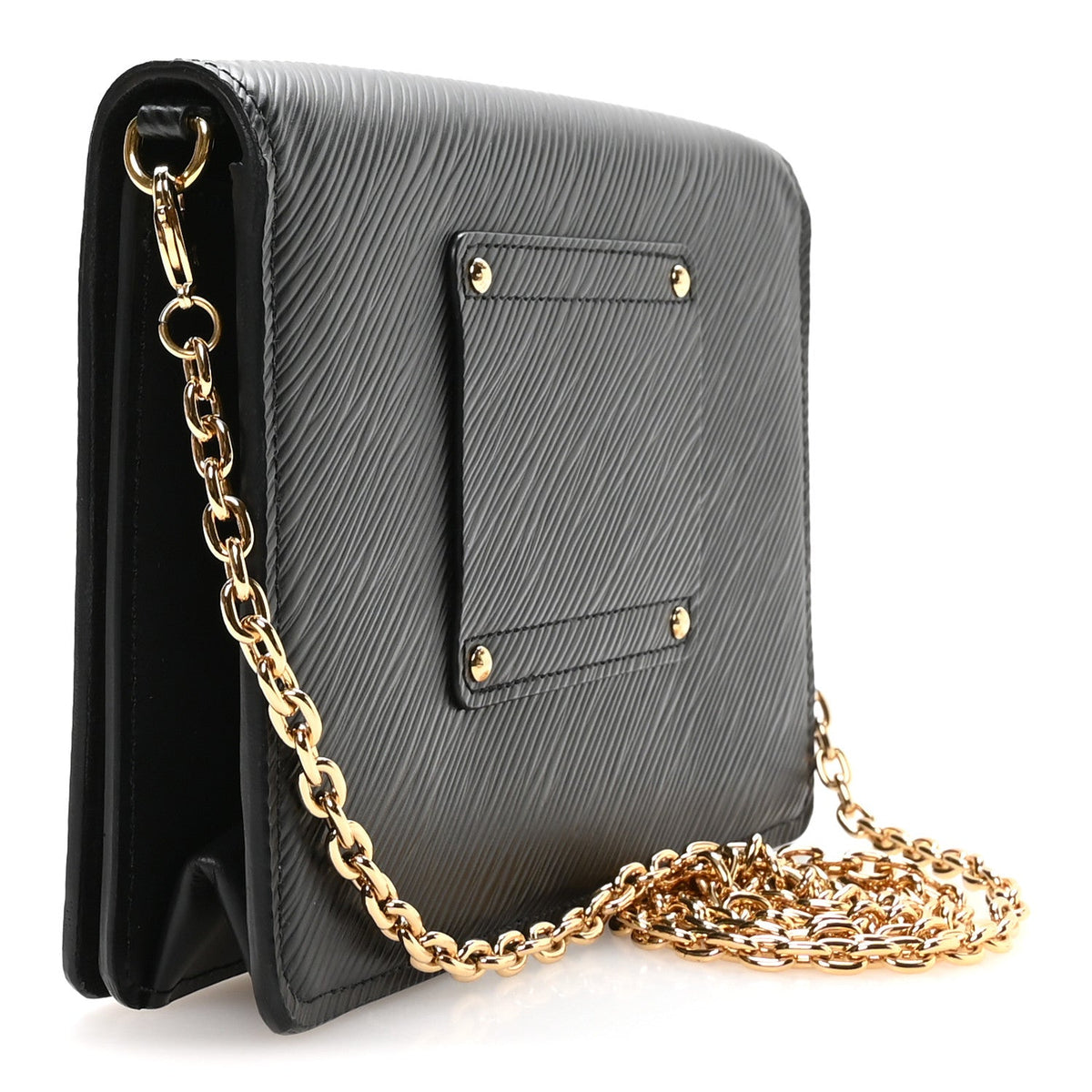 Epi Twist Belt Chain Wallet Black