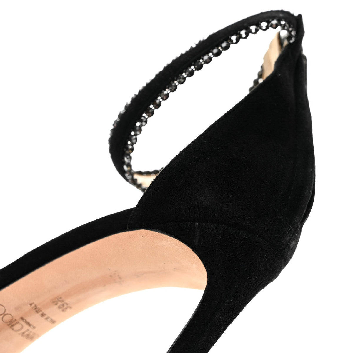 Crystal Suede Pumps 39.5 Black