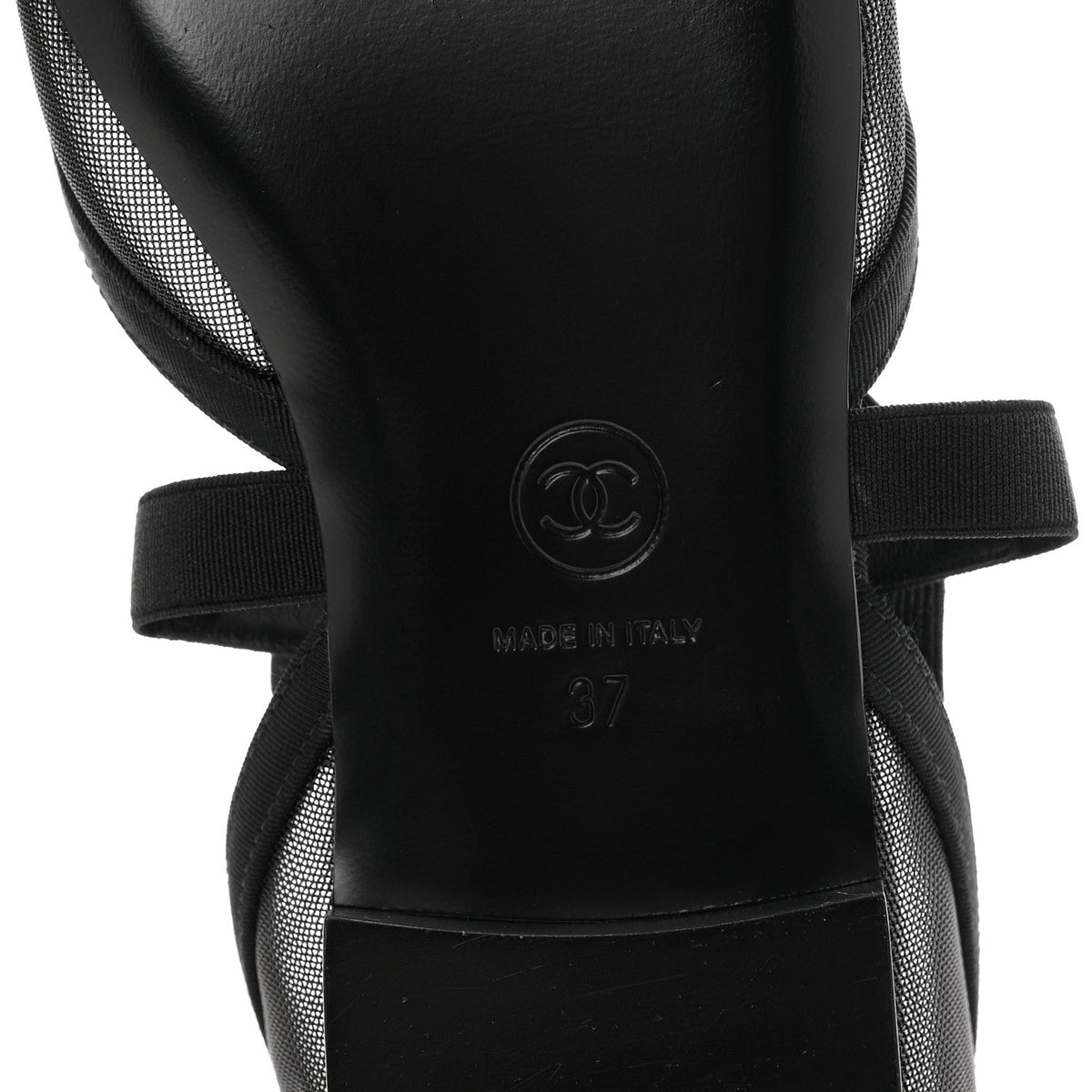 Mesh Grosgrain Mary Janes Flats 37 Black