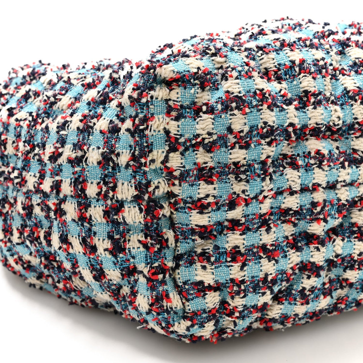 Tweed Paris Cuba Chesterfield Bucket Bag  Blue Multicolor